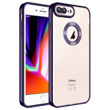 Apple iPhone 8 Plus Kılıf Kamera Korumalı Logo Gösteren Zore Omega Kapak