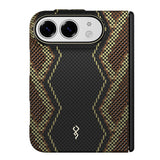 Apple iPhone Duo Kılıf M-safe Şarj Özellikli Raptic Aramid SkinPro Scepter Serisi Karbon Kapak