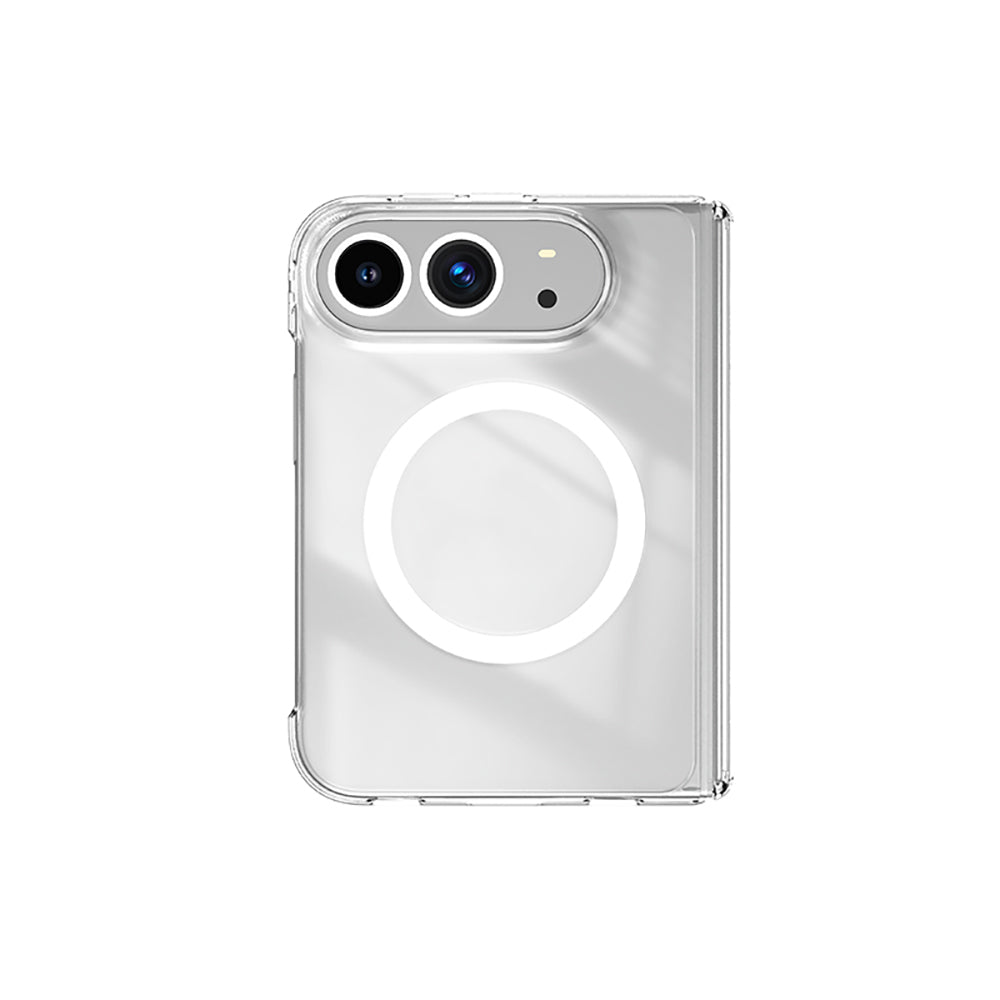Apple iPhone Duo Kılıf M-safe Şarj Özellikli Transparan Sert PC Wlons Pita Kapak