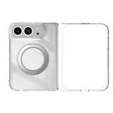 Apple iPhone Duo Kılıf M-safe Şarj Özellikli Transparan Sert PC Wlons Pita Standlı Kapak