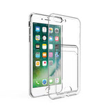 Apple iPhone SE 2020 Kılıf Kartlıklı Şeffaf Zore Setra Clear Silikon Kapak