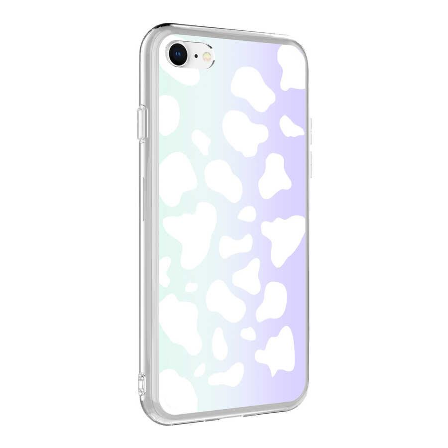 Apple iPhone SE 2020 Kılıf Zore M-Blue Desenli Kapak