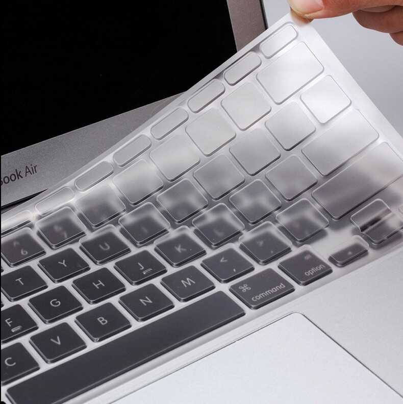 Apple Macbook 13.3' Air 2020 A2337 Zore Klavye Koruyucu Şeffaf Silikon Ped