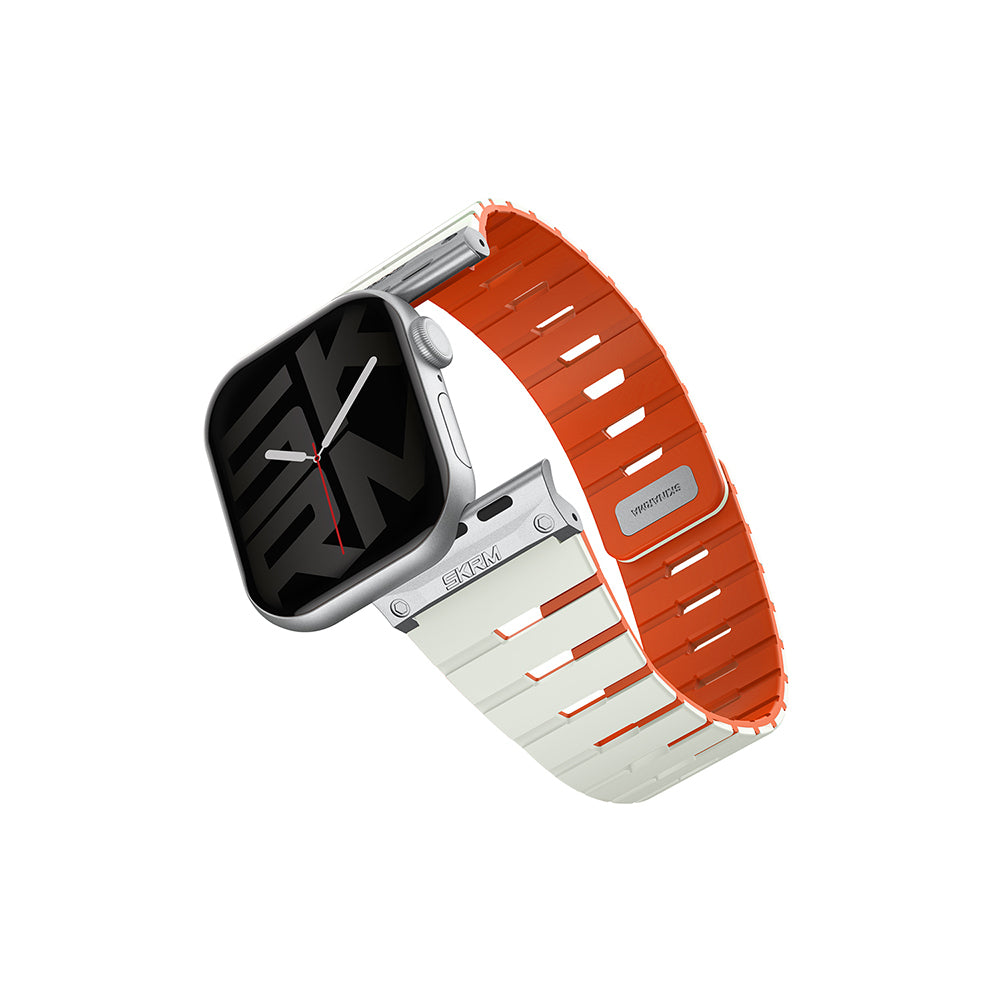 Apple Watch 10 42mm Skinarma Gemini Serisi TPU Magnetik Silikon Kordon