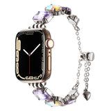 Apple Watch 38mm Zore KRD-115 Renkli Taş Tasarımlı Kordon