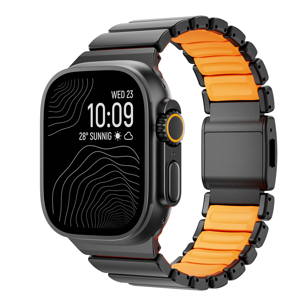 Apple Watch 44mm Zore KRD-152 Titanyum Silikon Kordon