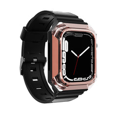 Apple Watch 44mm Zore KRD-88 Sert PC Kasa Koruyuculu Silikon Kordon