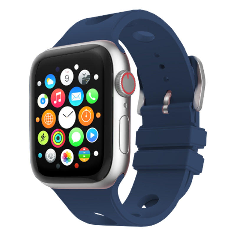 Apple Watch 7 41mm Delikli Tasarım Zore KRD-147 Silikon Kordon