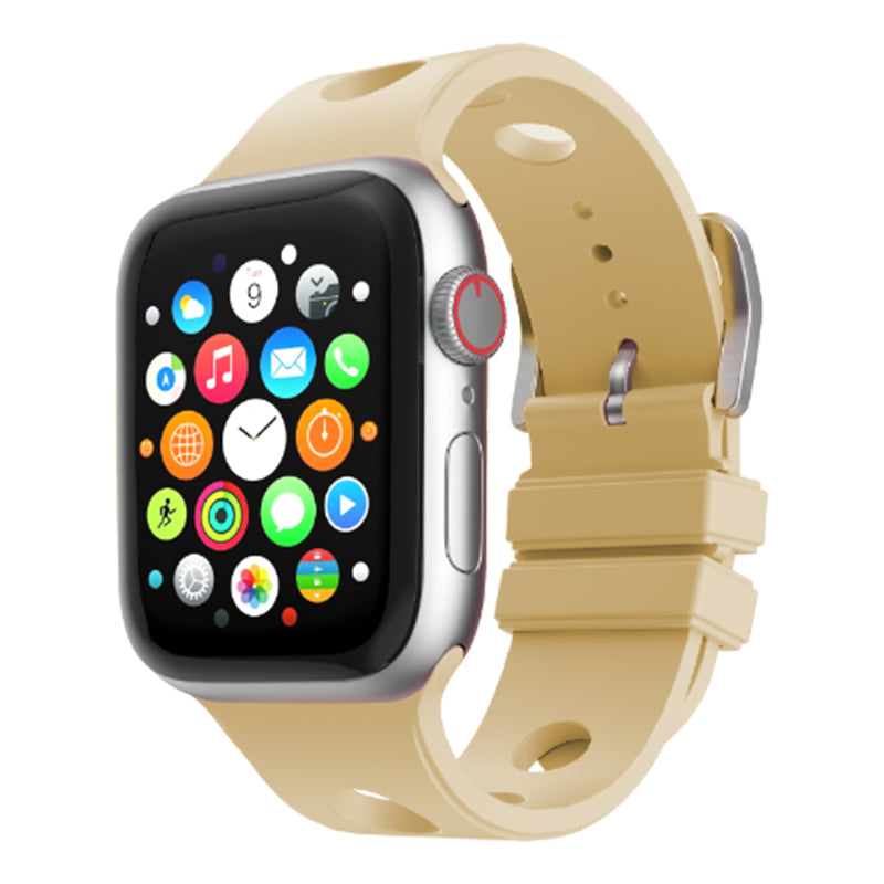 Apple Watch 7 41mm Delikli Tasarım Zore KRD-147 Silikon Kordon