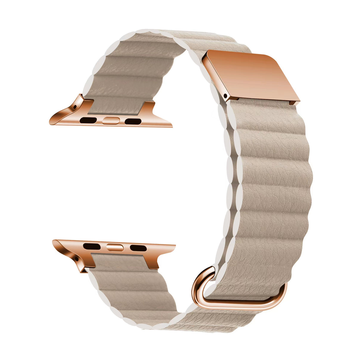Apple Watch 7 41mm KRD-78 PU Deri Kordon Strap Kayış