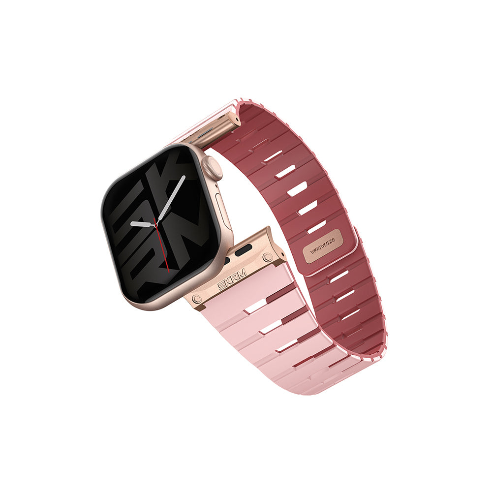 Apple Watch 7 41mm Skinarma Gemini Serisi TPU Magnetik Silikon Kordon