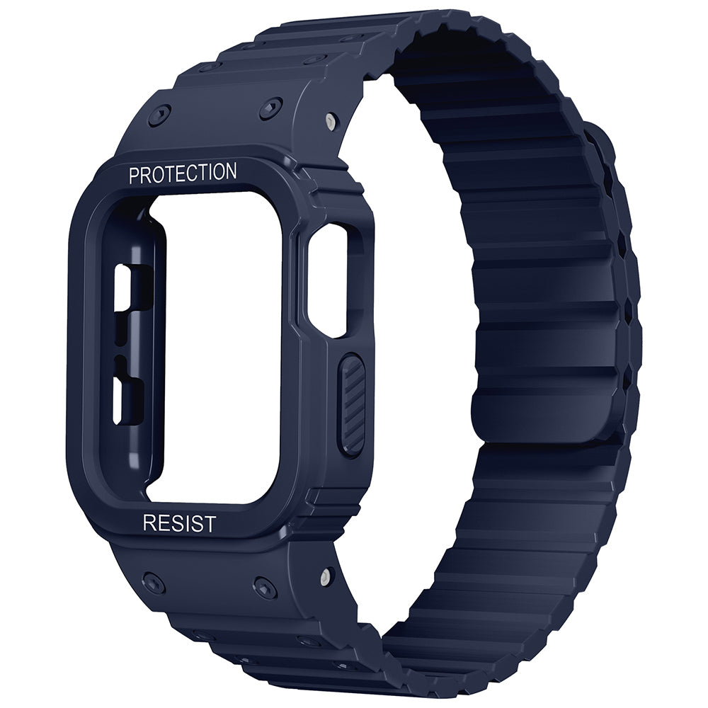 Apple Watch 7 41mm Zore KRD-142 Airbag Tasarımlı Kasa Koruyuculu Silikon Kordon
