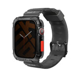 Apple Watch 7 45mm SkinArma Kurono Sert PC Kasa Koruyucu + Shokku Silikon Kordon
