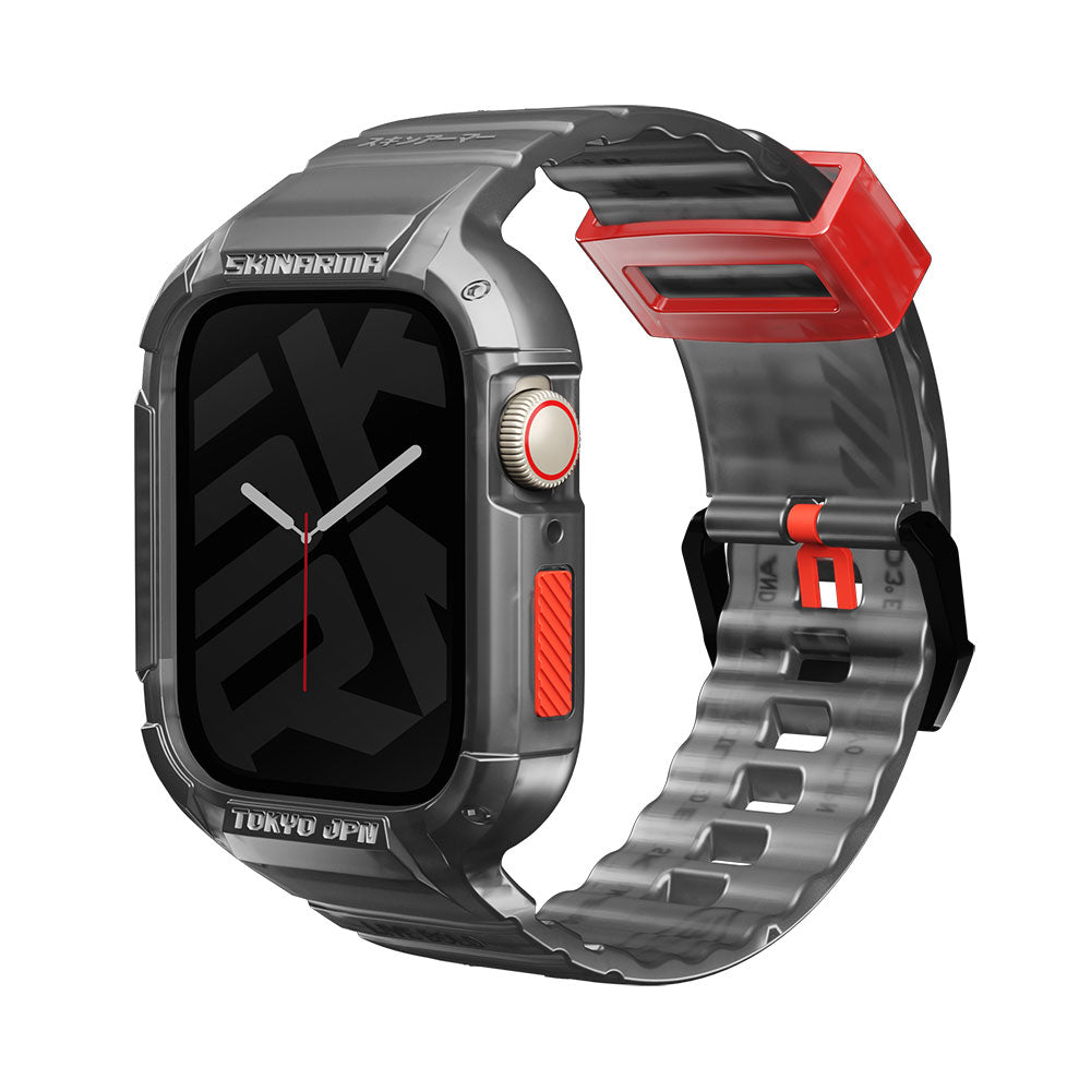 Apple Watch 7 45mm SkinArma Saido Sert PC Kasa Koruyuculu Silikon Kordon