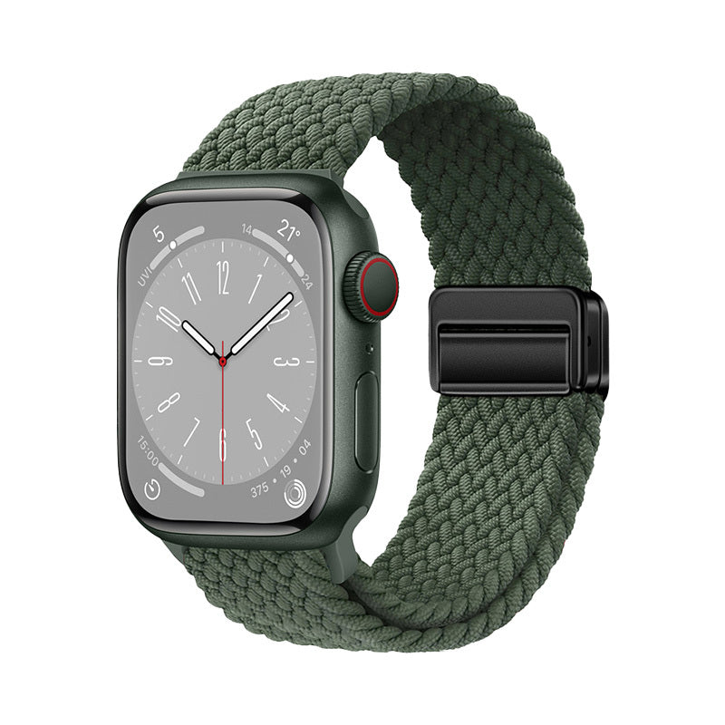 Apple Watch 7 45mm Zore KRD-134 Örgü Tasarımlı Hasır Kordon Strap Kayış