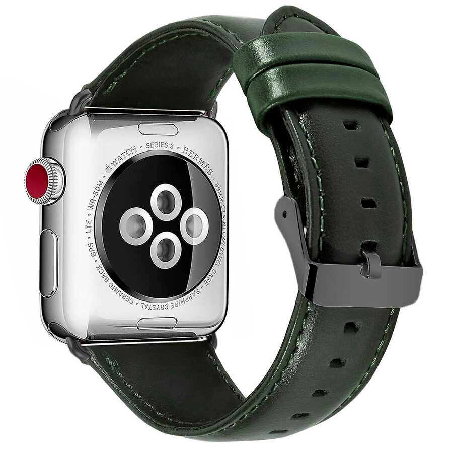 Apple Watch Ultra 49mm Kordon Luxury Leather Deri Strap Kayış