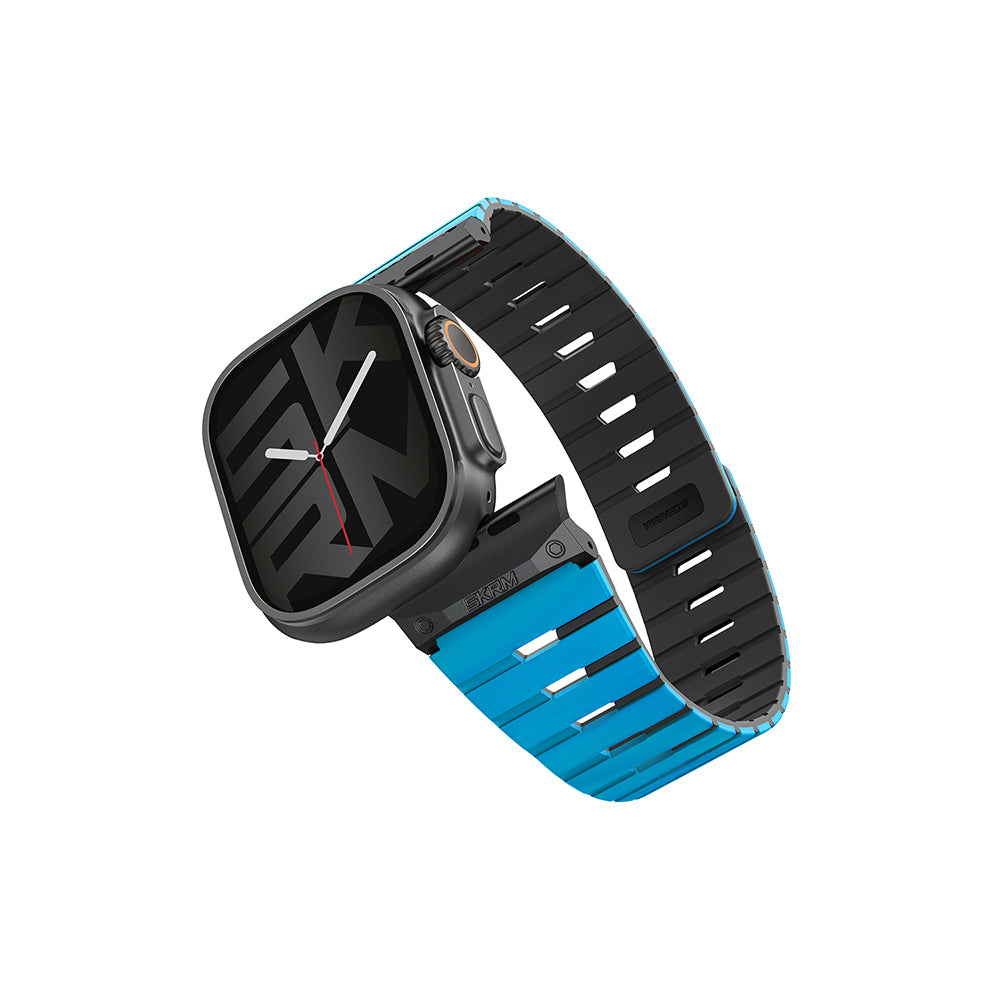 Apple Watch Ultra 49mm Skinarma Gemini Serisi TPU Magnetik Silikon Kordon