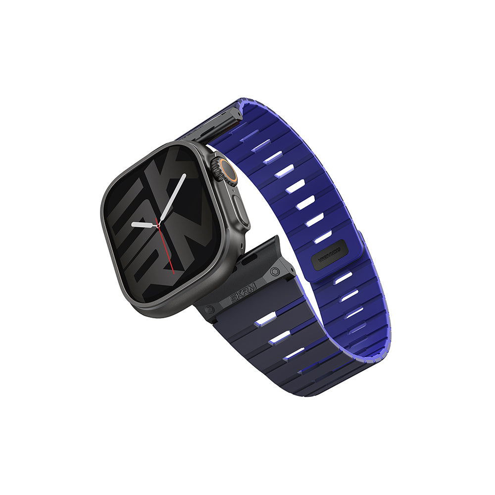 Apple Watch Ultra 49mm Skinarma Gemini Serisi TPU Magnetik Silikon Kordon