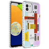 Galaxy A03 Kılıf Airbag Kenarlı Renkli Desenli Silikon Zore Elegans Kapak