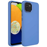 Galaxy A03 Kılıf Metal Çerçeve ve Buton Tasarımlı Silikon Zore Luna Kapak