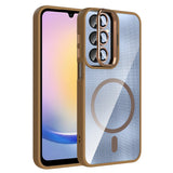 Galaxy A16 Kılıf Standlı ve Kamera Lens Hediyeli M-Safe Şarj Özellikli Zore Etro Kapak