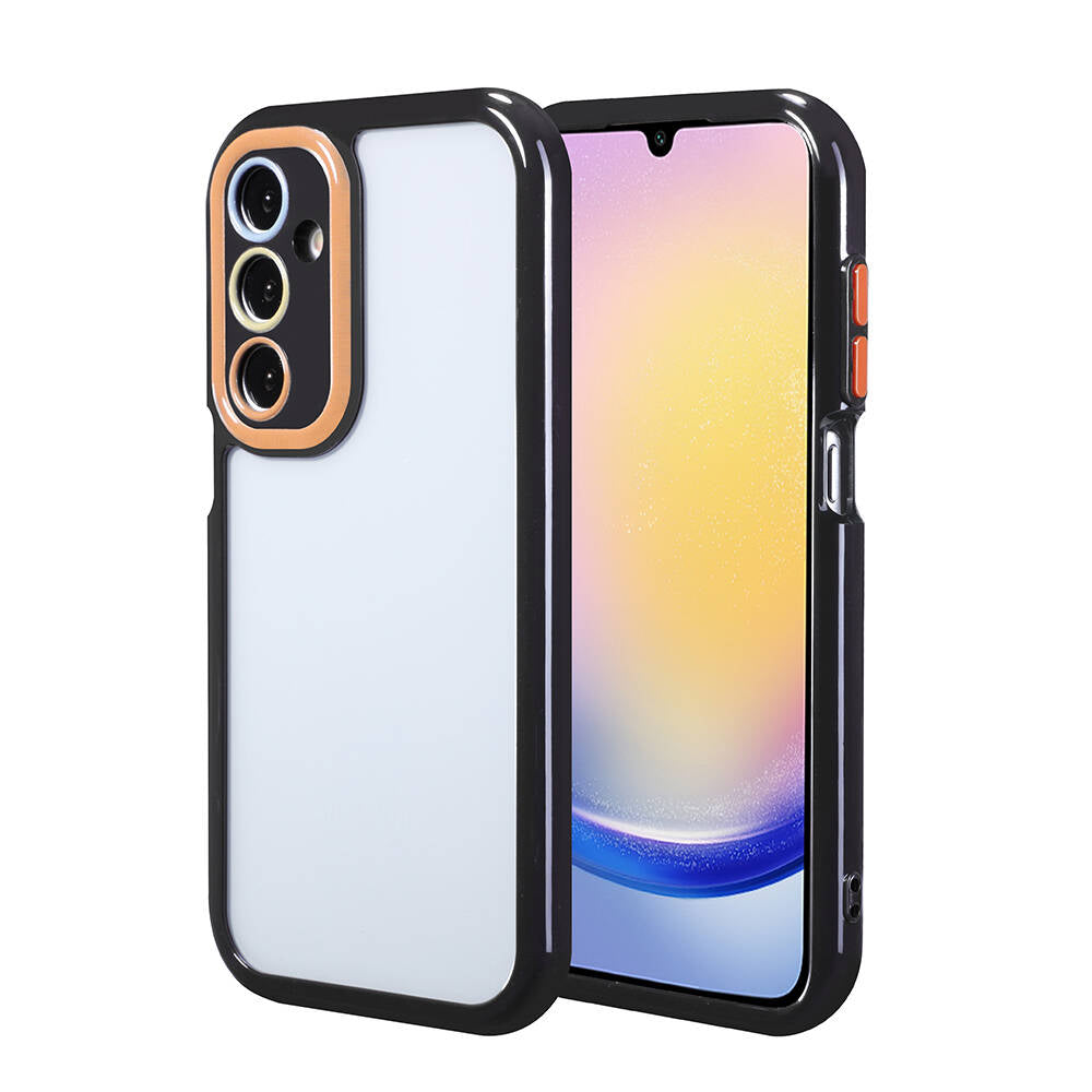 Galaxy A25 Kılıf Kamera Korumalı Renkli Kenar ve Çerçeve Tasarımlı Zore Vitamin Kapak