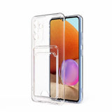 Galaxy A54 Kılıf Kartlıklı Şeffaf Zore Setra Clear Silikon Kapak