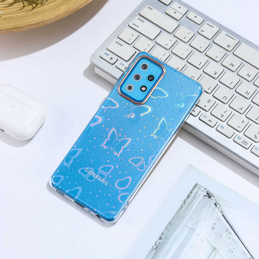 Galaxy A72 Kılıf Zore Sidney Desenli Sert Kapak