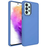 Galaxy A73 Kılıf Metal Çerçeve ve Buton Tasarımlı Silikon Zore Luna Kapak