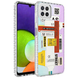 Galaxy M32 Kılıf Airbag Kenarlı Renkli Desenli Silikon Zore Elegans Kapak