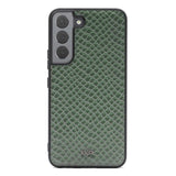 Galaxy S22 Kılıf Kajsa Pearl Pattern Hakiki Deri Kapak