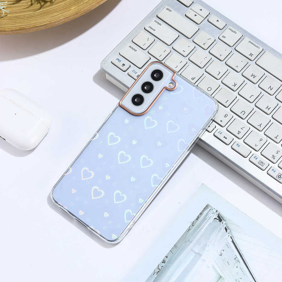 Galaxy S22 Plus Kılıf Zore Sidney Desenli Sert Kapak