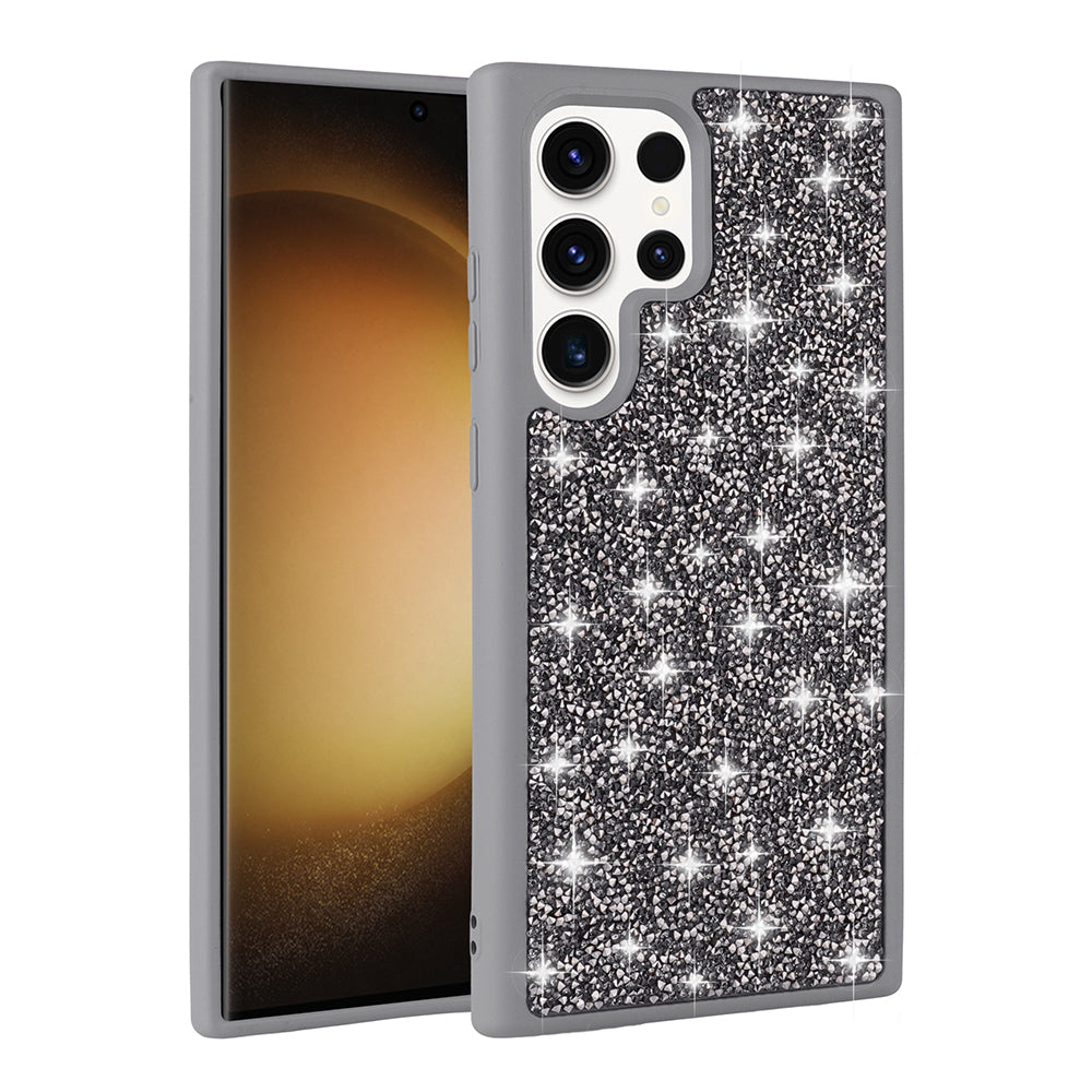 Galaxy S22 Ultra Kılıf Parlak Taşlı Tasarım Zore Pırlanta Kapak