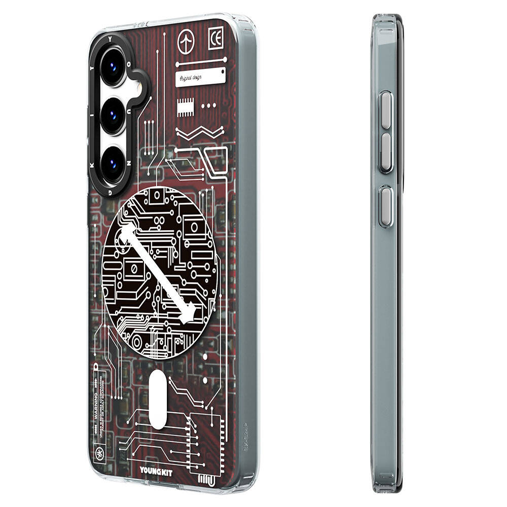 Galaxy S24 Kılıf M-safe Şarj Özellikli YoungKit Technology Serisi Kapak