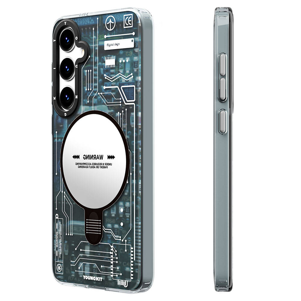 Galaxy S24 Kılıf M-safe Şarj Özellikli YoungKit Technology Serisi Kapak