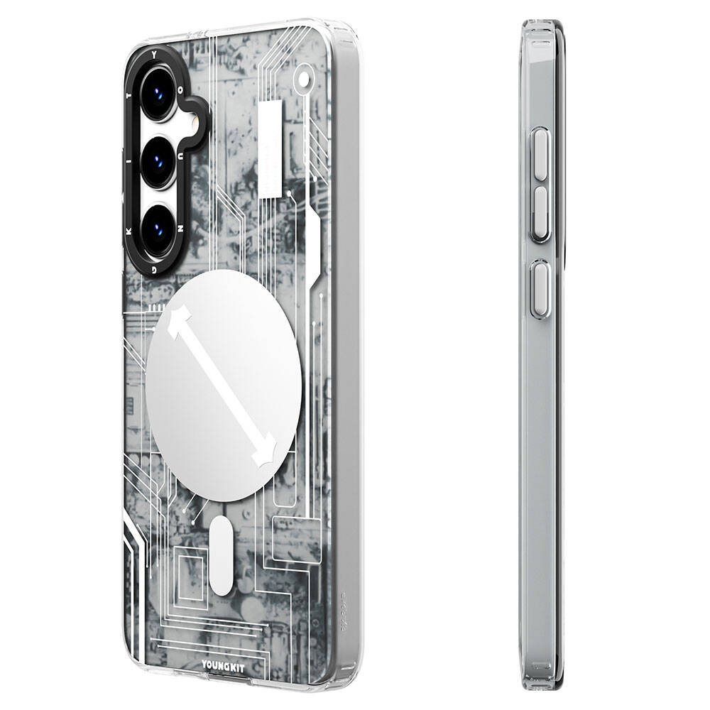 Galaxy S24 Kılıf M-safe Şarj Özellikli YoungKit Technology Serisi Kapak
