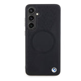 Galaxy S24 Plus Kılıf BMW Orjinal Lisanslı M-safe Şarj Özellikli Yarım Dokulu Circle Leather Kapak