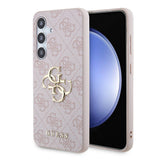 Galaxy S24 Plus Kılıf Guess Orjinal Lisanslı PU Deri Yazı ve 4G Metal Logolu Desenli Kapak