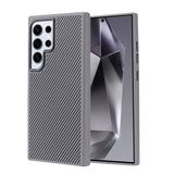 Galaxy S24 Ultra Kılıf M-safe Şarj Özellikli Karbon Fiber Görünümlü Zore Troy Kapak