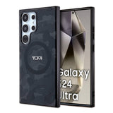 Galaxy S24 Ultra Kılıf TUMI Orjinal Lisanslı M-safe Şarj Özellikli Buzlanmış Saydam Ağ Kamuflajı Desenli Kapak