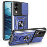 Galaxy S25 Edge Kılıf Magnetik Standlı Kamera Korumalı Zore Sürgülü Vega Kapak