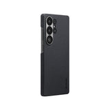 Galaxy S25 Ultra Kılıf M-safe Şarj Özellikli 600D Aramid Fiber Pitaka Ultra-Slim Classic Serisi Black-Grey Twill Kapak