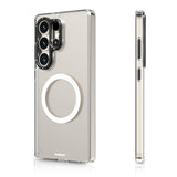 Galaxy S25 Ultra Kılıf M-safe Şarj Özellikli Cam Arka Yüzey TPU Youngkit Gemstone Serisi Kapak