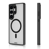 Galaxy S25 Ultra Kılıf M-safe Şarj Özellikli Cam Arka Yüzey TPU Youngkit Gemstone Serisi Kapak