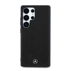 Galaxy S25 Ultra Kılıf Mercedes Benz Orjinal Lisanslı M-safe Şarj Özellikli Deri Dizayn Sade Kapak