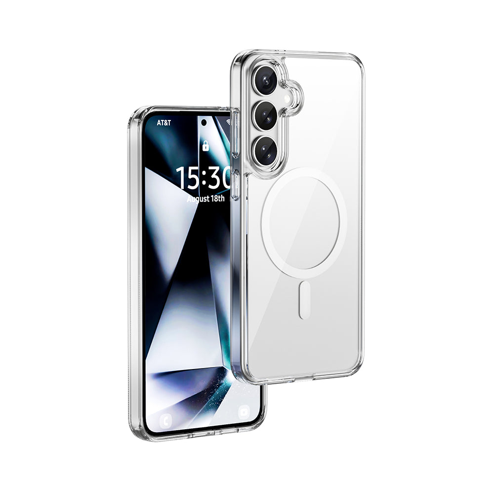 Galaxy S26 Plus Kılıf Wiwu MCC-101 iShield Pro Serisi M-safe Şarj Özellikli Crystal Sert PC Kapak
