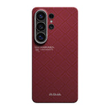 Galaxy S26 Ultra Kılıf M-safe Şarj Özellikli Aramid Fiber Pitaka Harvard University Serisi Kapak