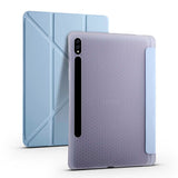 Galaxy Tab S7 Plus T970 Kılıf Zore Tri Folding Kalem Bölmeli Standlı Kılıf