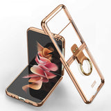 Galaxy Z Flip 3 Kılıf Zore Yüzüklü Kıpta Kapak