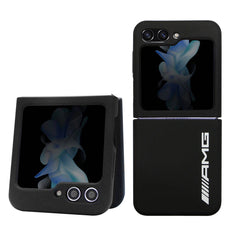 Galaxy Z Flip 5 Kılıf AMG M-safe Şarj Özellikli Büyük Logo Dizayn Orjinal Lisanslı Kapak